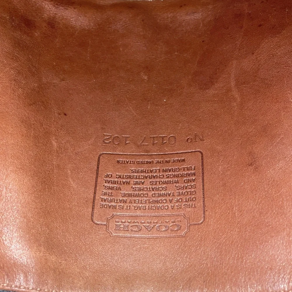 COACH VINTAGE DUFFLE SOHO XL Brown LEATHER BAG Authentication Papers - Picture 7 of 11